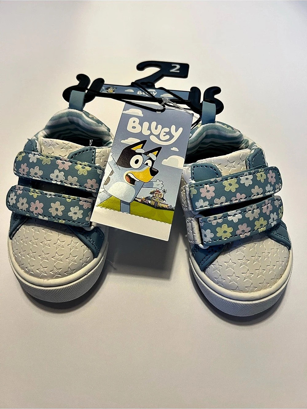 Bluey Floral Sneakers Girls Size 2 NWT